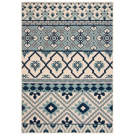 Safavieh 5 ft. 3 in. x 7 ft. 7 in. Veranda Rectangle Power Loomed Area Rug Red & Beige VER097-0334-5